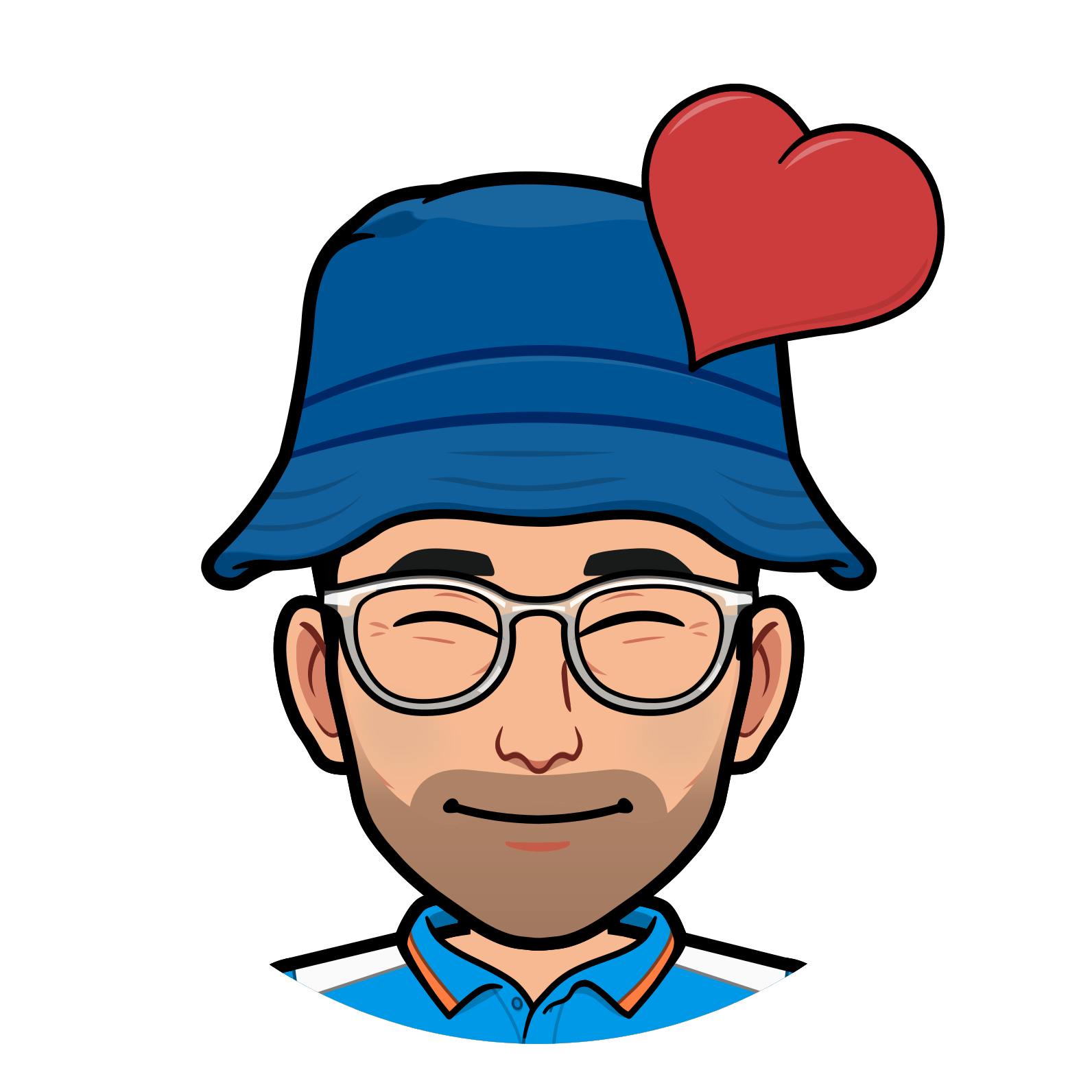 Bitmoji picture of the author