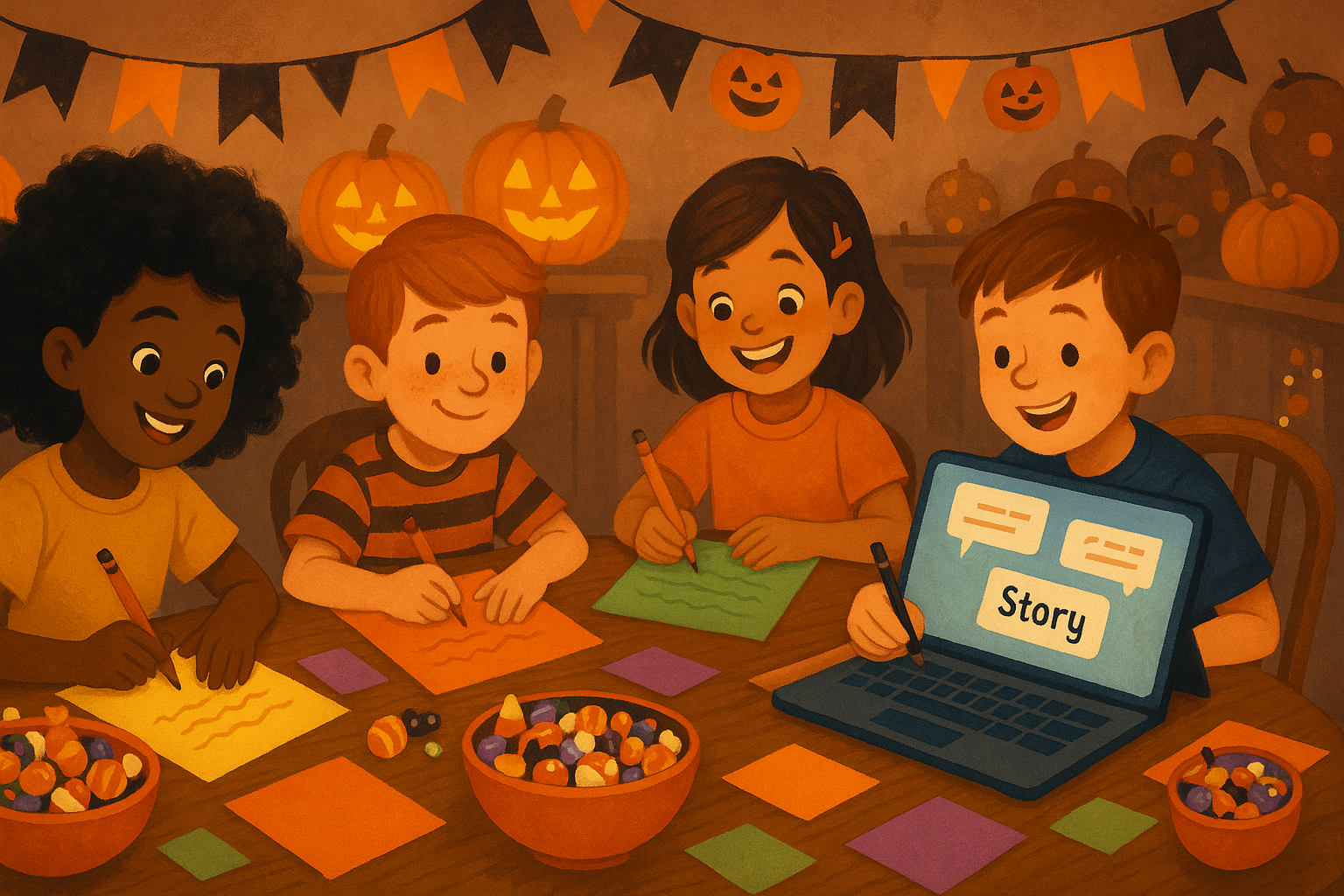 35 Halloween Writing Prompts for Kids to Tell Spooky Stories