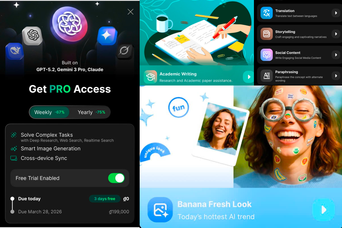 Chat Smith platform showcasing AI tools for chat, creative content, and image editing