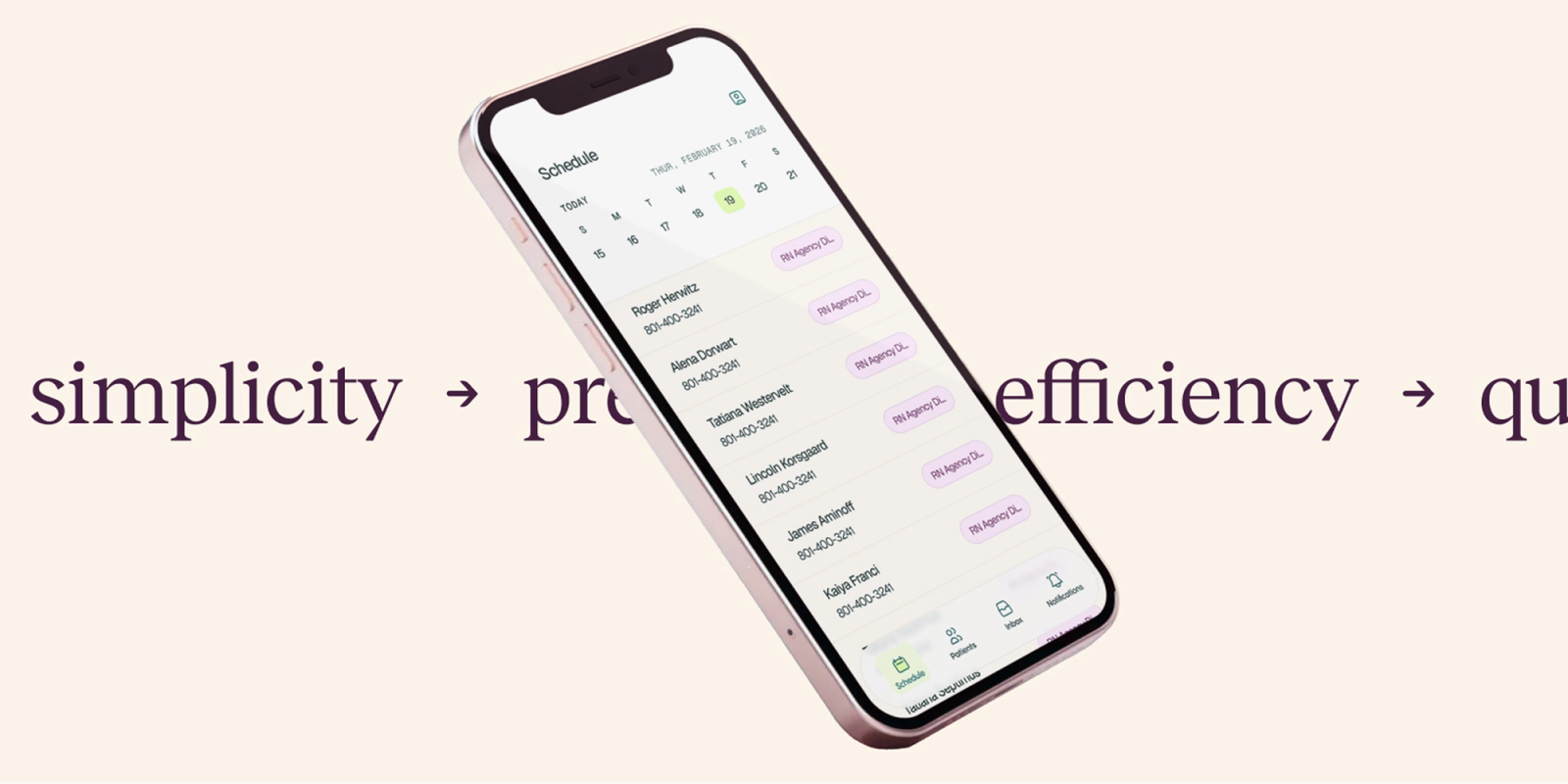 phone showing schedule with words undernea