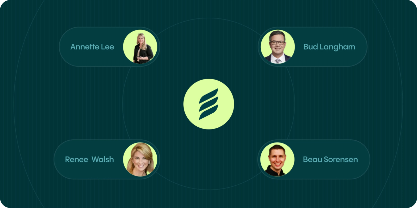 headshots and names of 4 new advisors