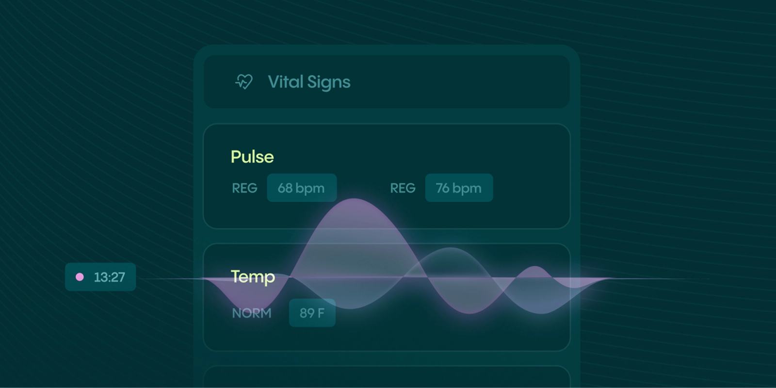ui of pulse meter and waveform