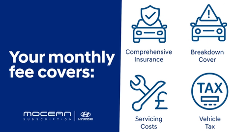Your fee covers insurance, breakdown cover, servicing costs and vehicle tax.