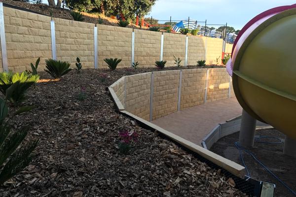 Retaining wall project in Wallington