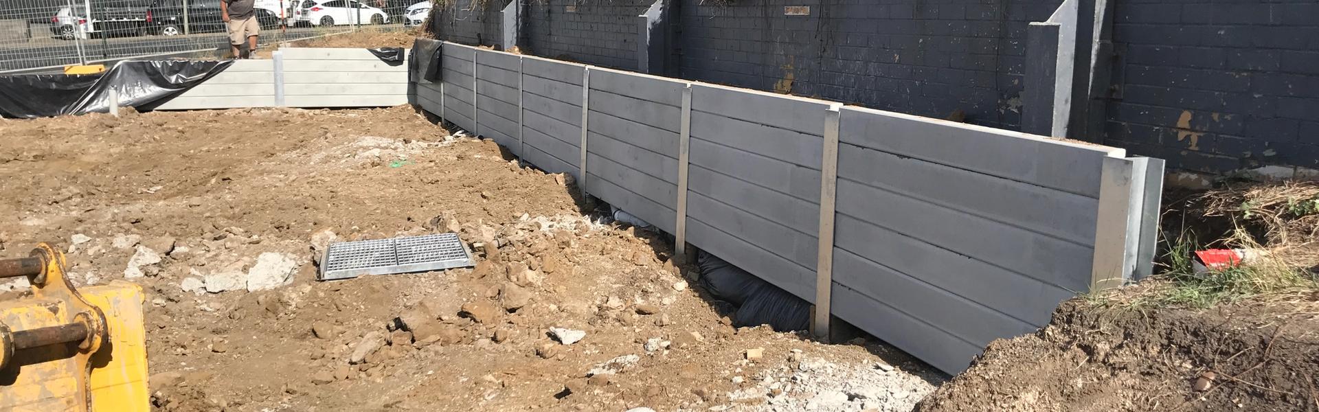 Retaining wall built by Just Walls in Newtown