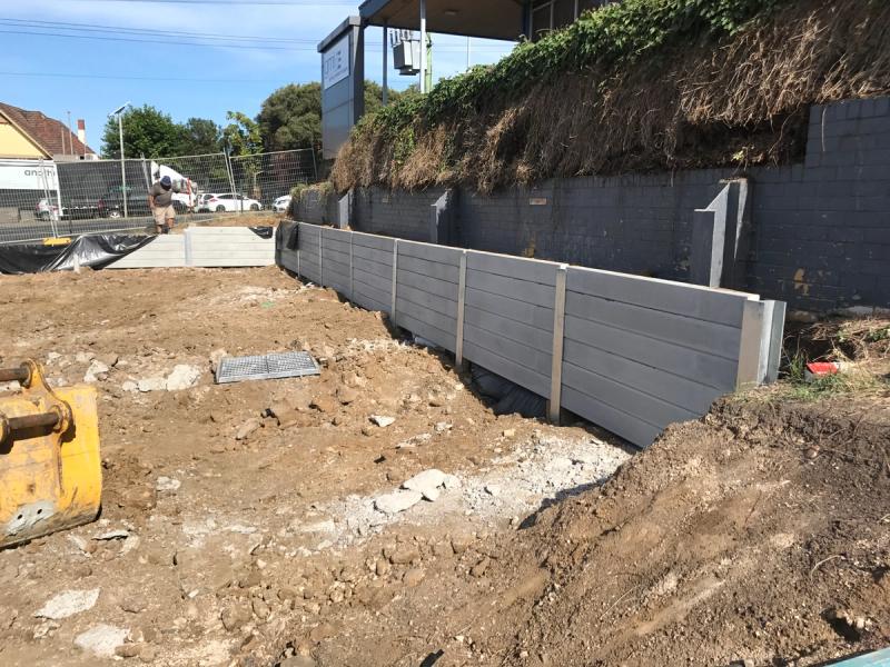 Commercial street-frontage wall, La Trobe Terrace — retaining wall project in Newtown