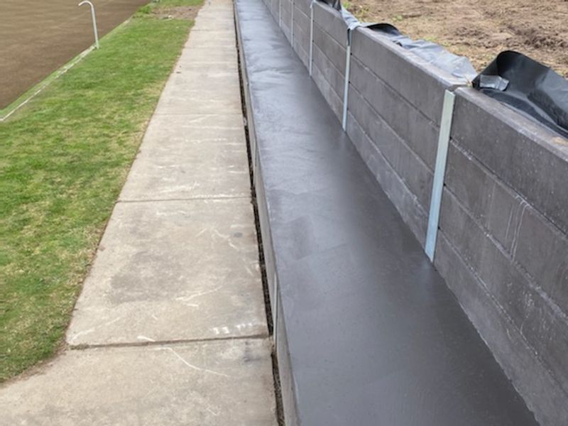 Belmont Bowling Club — retaining wall and seating — retaining wall project in Belmont