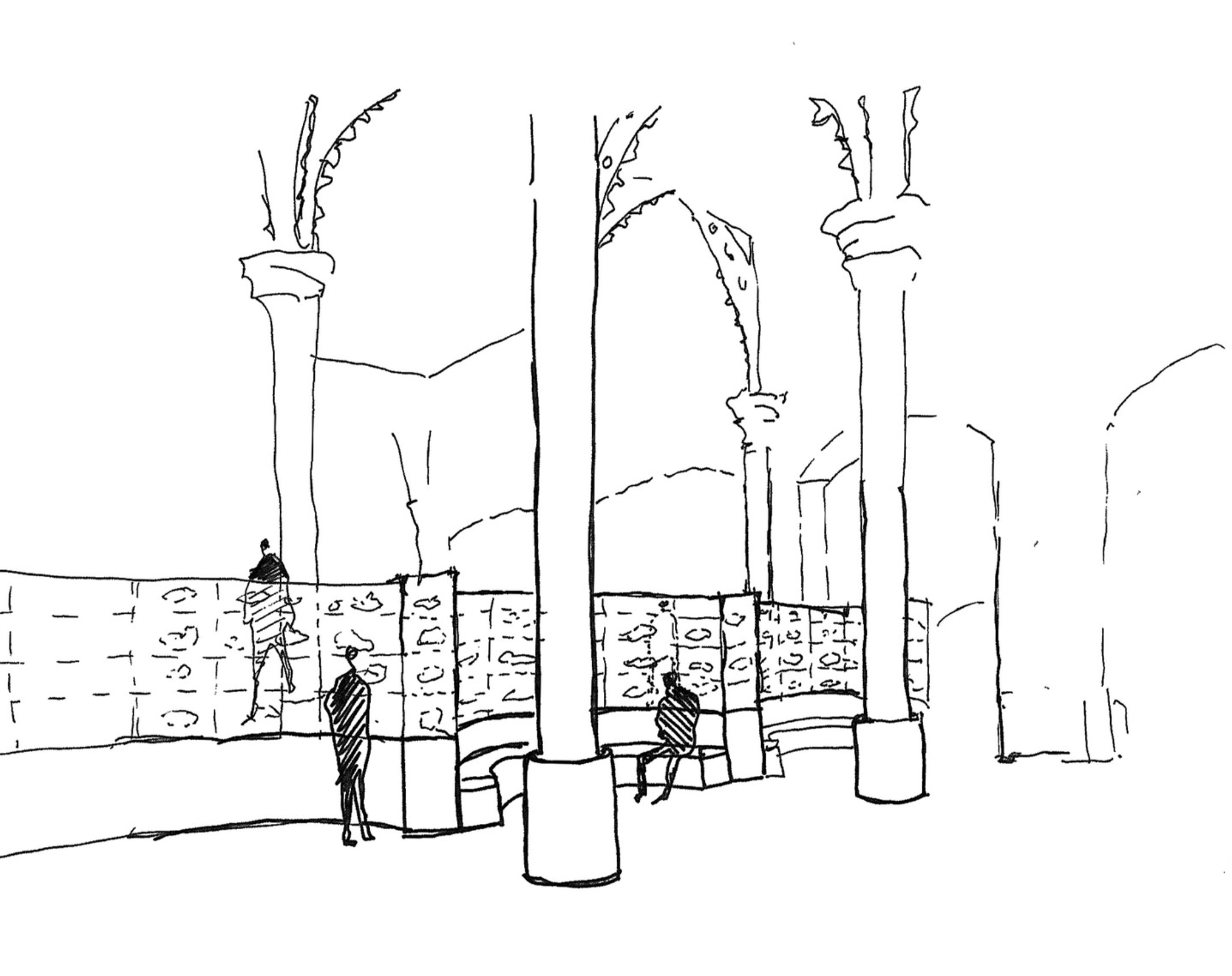 A sketch for the ANZ Museum designed by Foolscap.