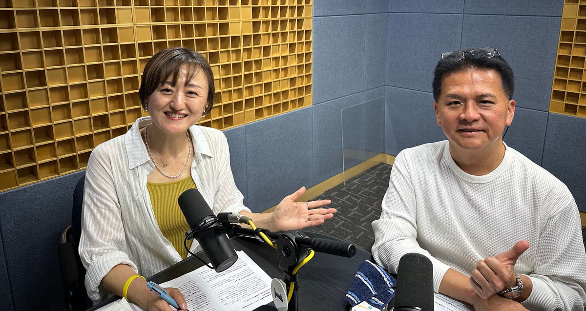 KBSワールドラジオ「金曜ステーション」に出演したGTS Advisory代表 木村正博のラジオ収録風景