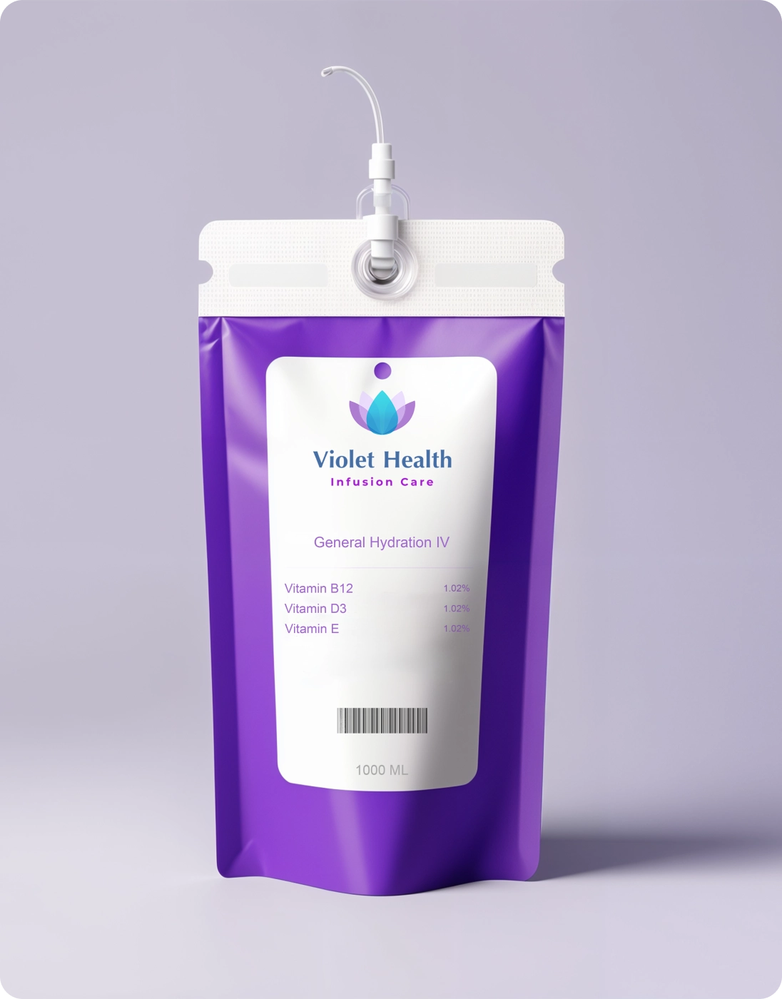 Beauty infusion IV therapy saline bag