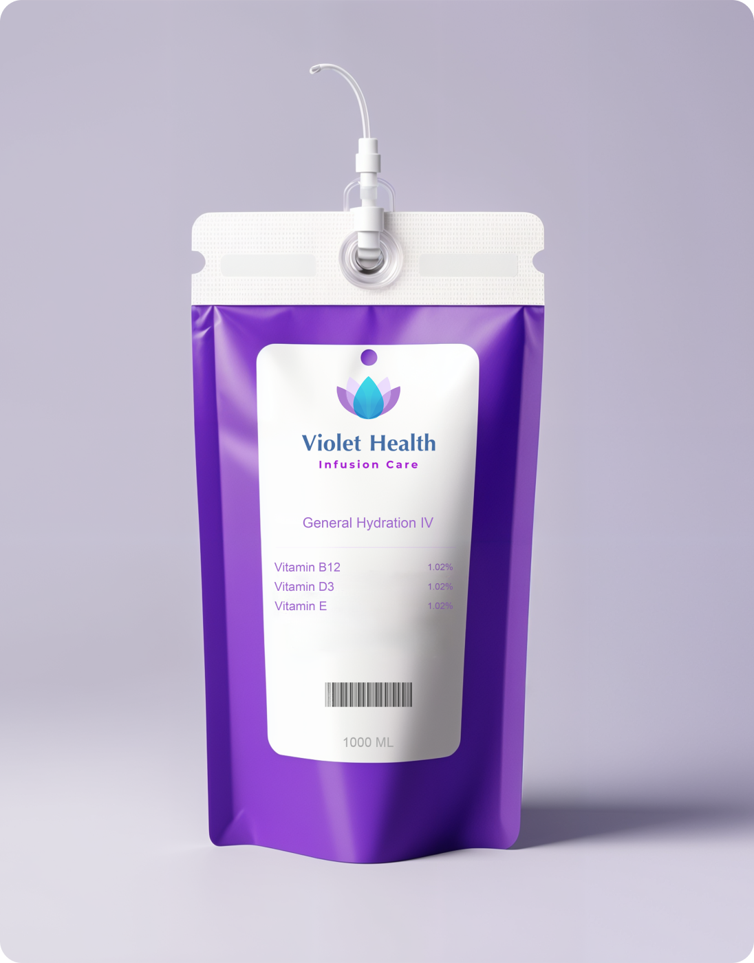 Beauty infusion IV therapy saline bag