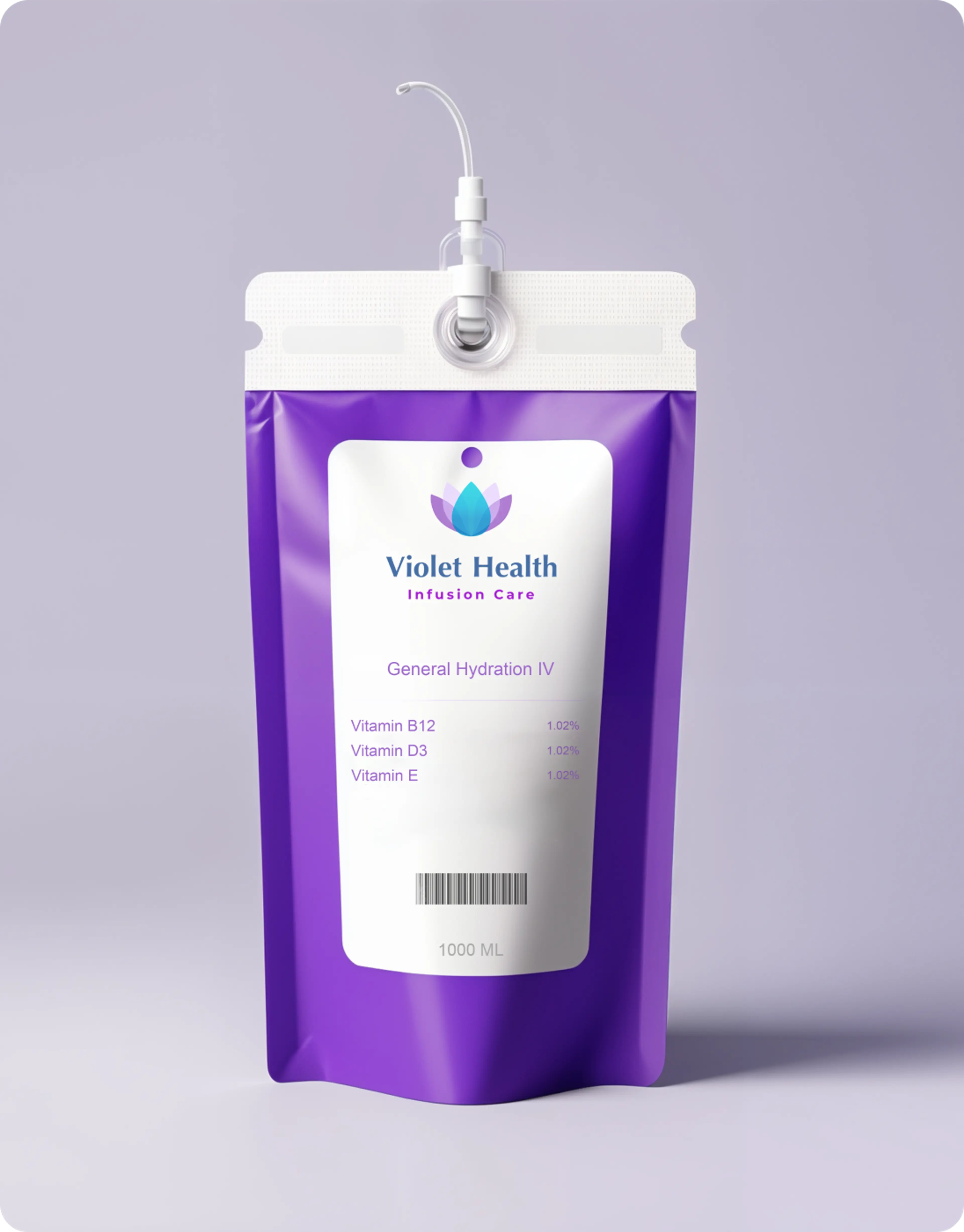 Beauty infusion IV therapy saline bag