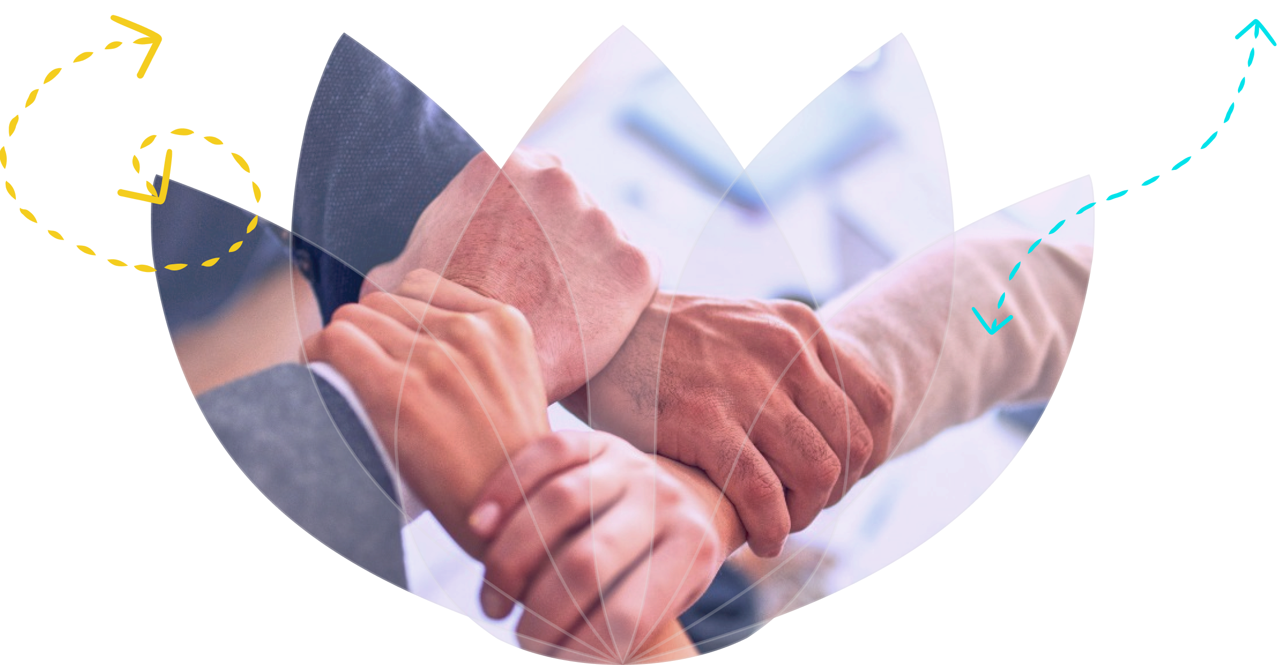 Violet Health Logo with image of Doctors and Patients interlocking hands