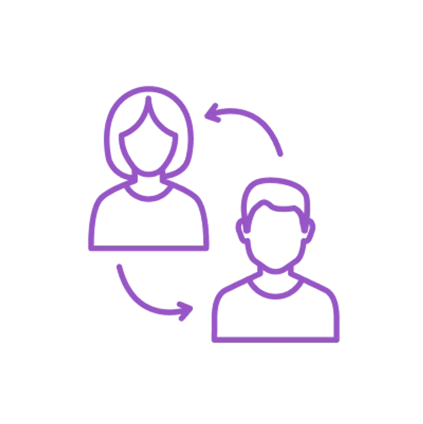 Patient and provider communication icon