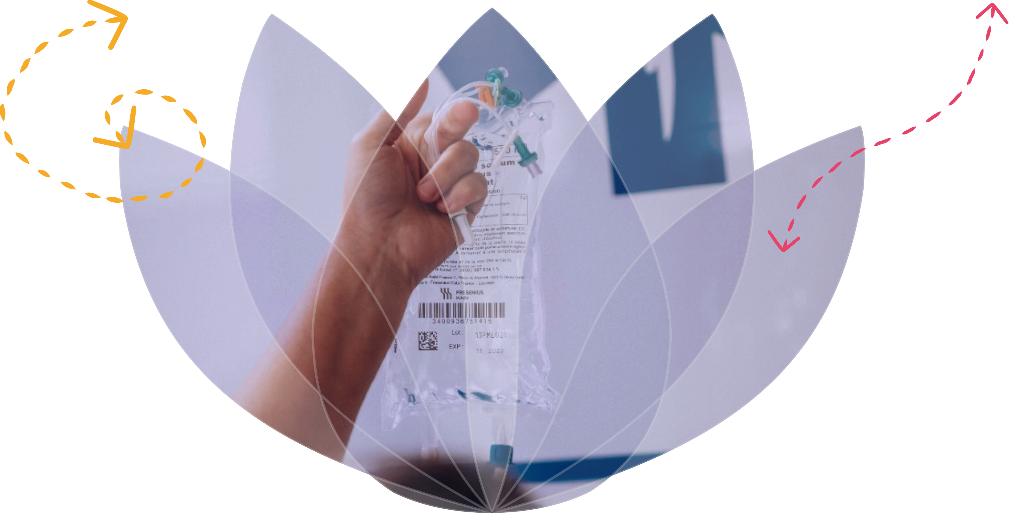 Violet Health logo with image of Registered Nurse preparing IV Infusion Treatment Bag