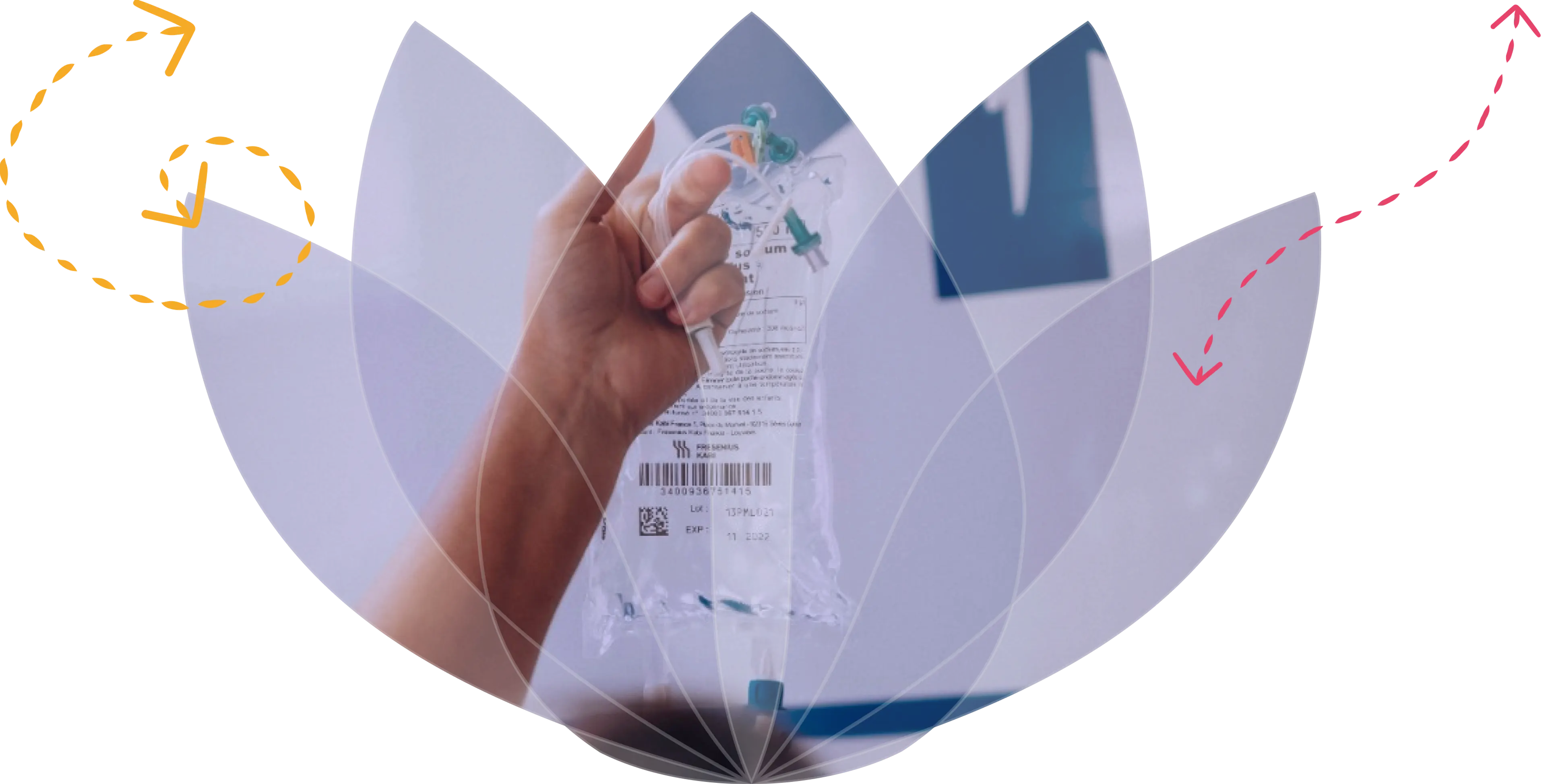 Violet Health logo with image of Registered Nurse preparing IV Infusion Treatment Bag