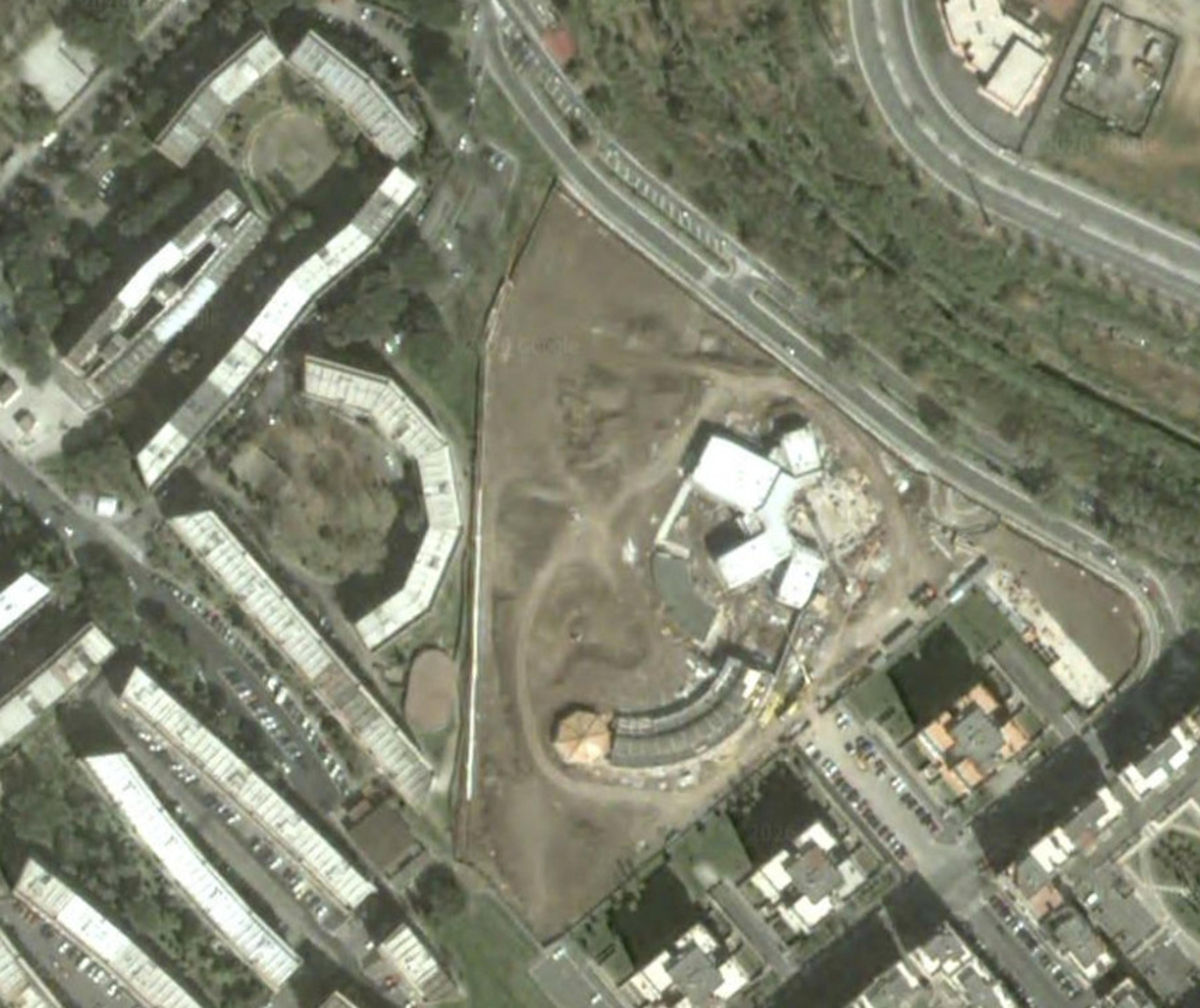 Il parco in costruzione nel 2002