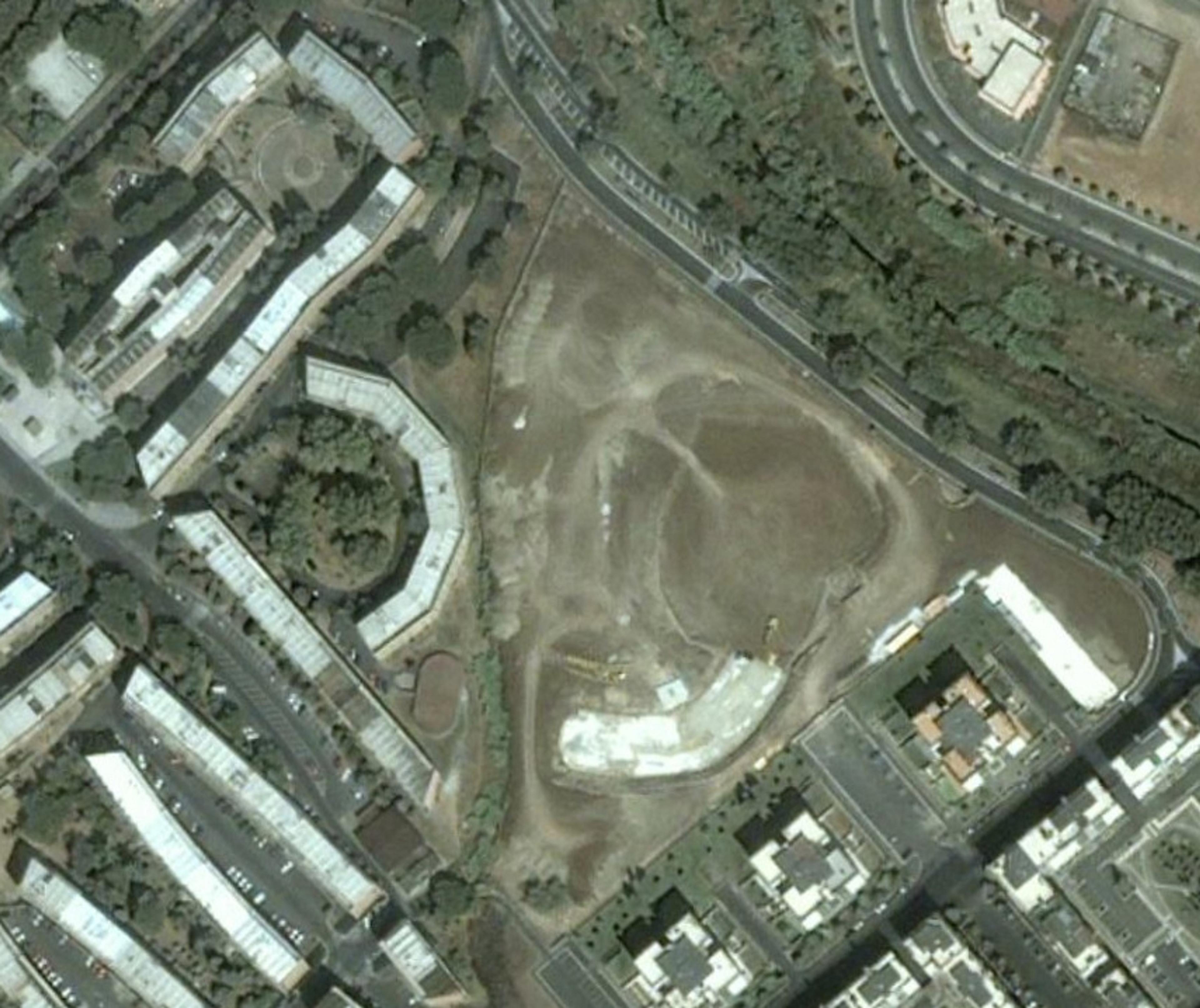 Il parco in costruzione nel 2001