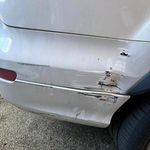 Before — Full Rear Bumper Scuff, Split and Repaint on an Audi Q7 in Orrell, Wigan