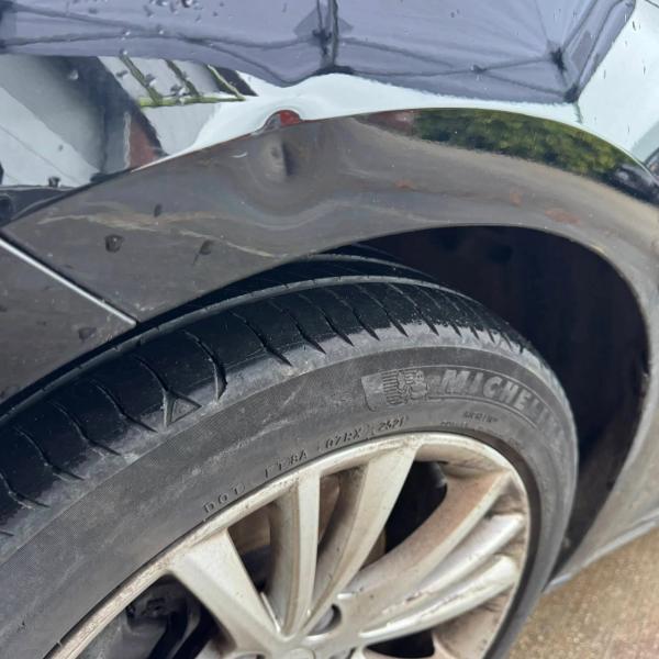 Before — Front Wing Dent Repair on SEAT Leon in Preston
