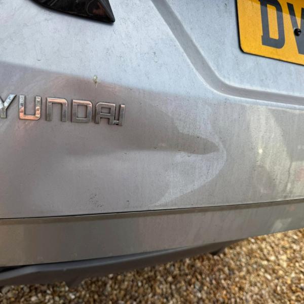 Before — Tailgate Dent Repair on Hyundai Tucson in Haydock