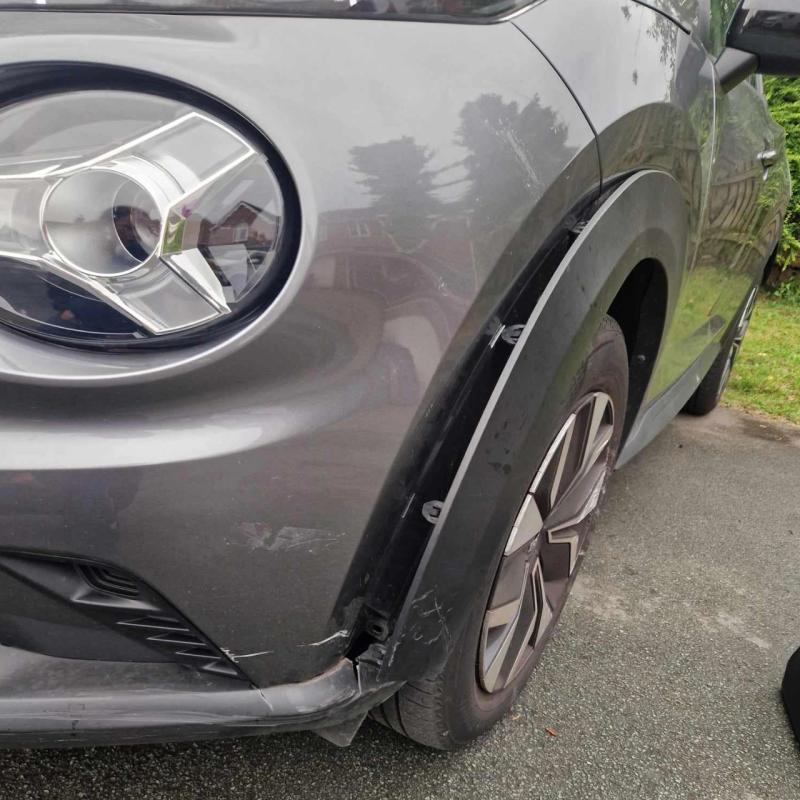 Before - Cracked Bumper and Textured Plastic Repair on a Nissan Qashqai in Aintree, Liverpool