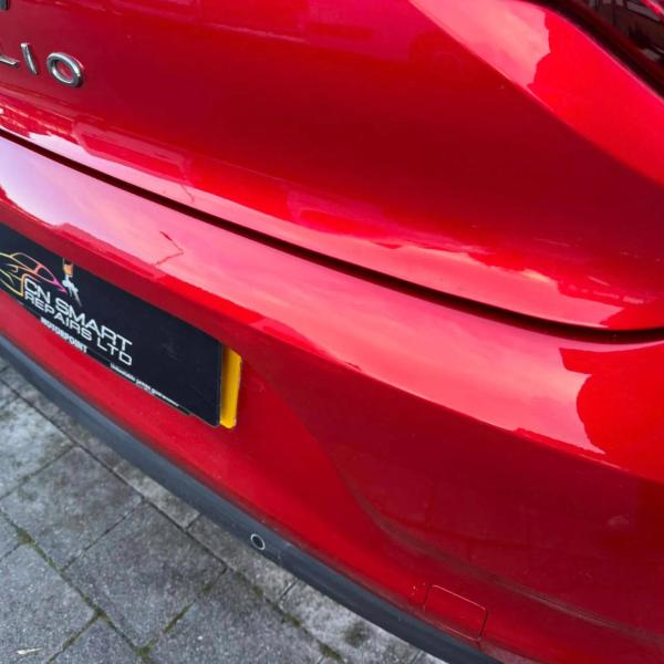 After — Rear Bumper Repair and Boot Release Button Replacement on Renault Clio in Goose Green, Wigan