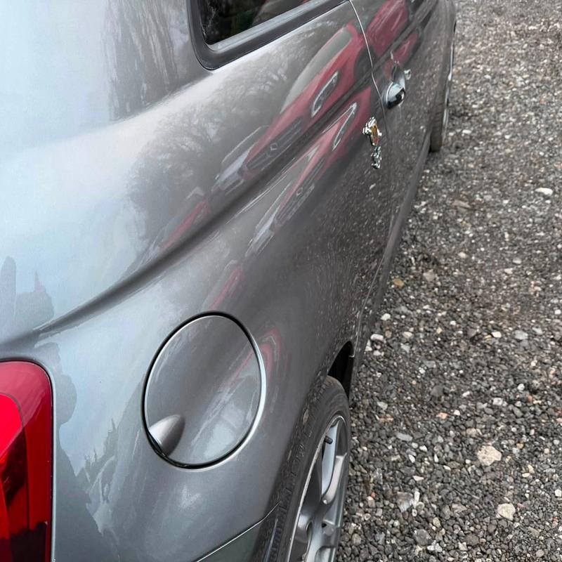 After - Large rear quarter dent repair on a Fiat 500 Abarth in Wigan