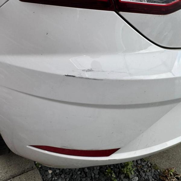 Before — Rear Bumper Corner Scuff Repair on SEAT Leon in Euxton, Chorley