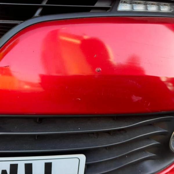 Before — Front Bumper Corner Repair on a Renault Clio in Westhoughton, Bolton