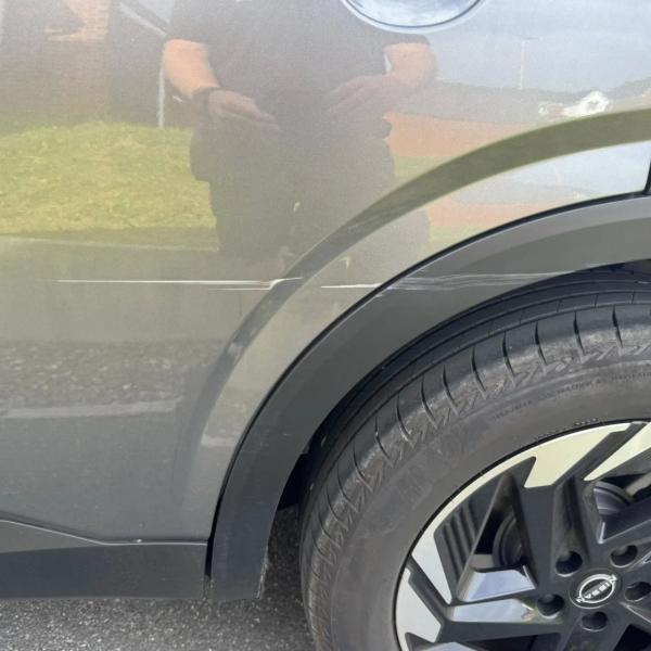 Before — Rear Door and Wheel Arch Trim Repair on Nissan Qashqai in Hindley, Wigan