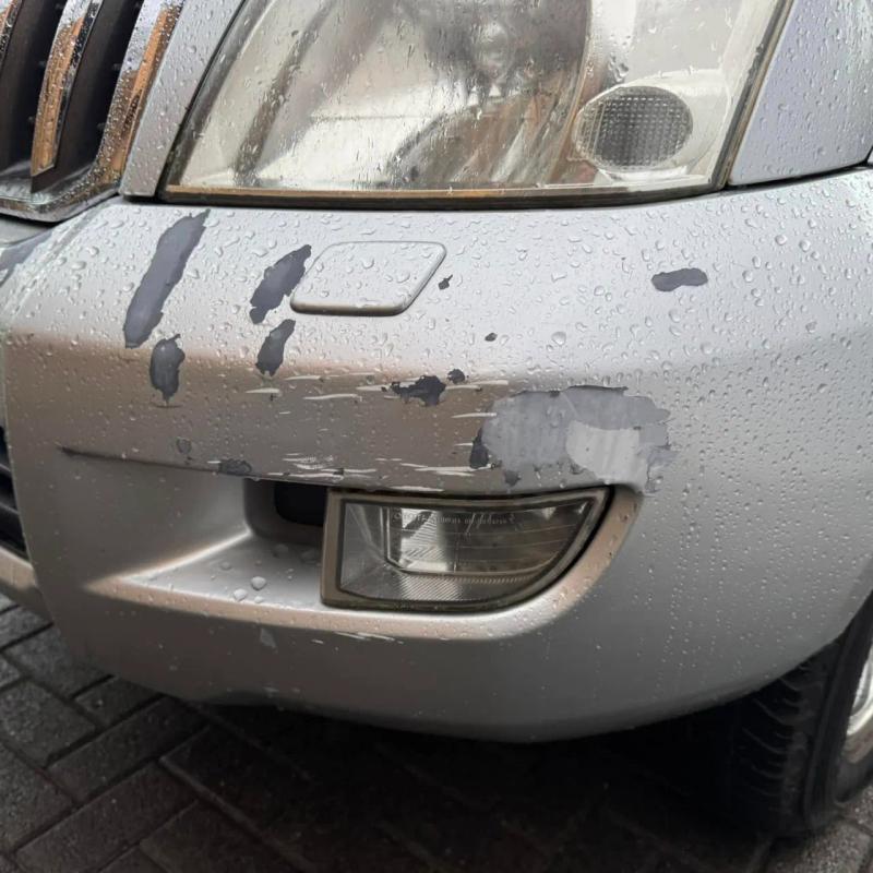 Before - Front Bumper and Wheel Arch Paint Peel Repair on Toyota Land Cruiser in Westhoughton