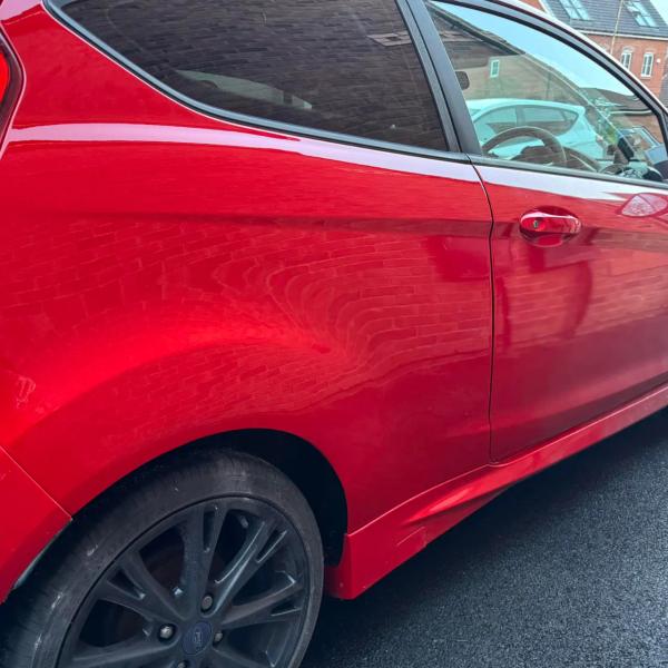 After — Rear Quarter Dent and Deep Scratch Repair on Ford Fiesta in Wigan
