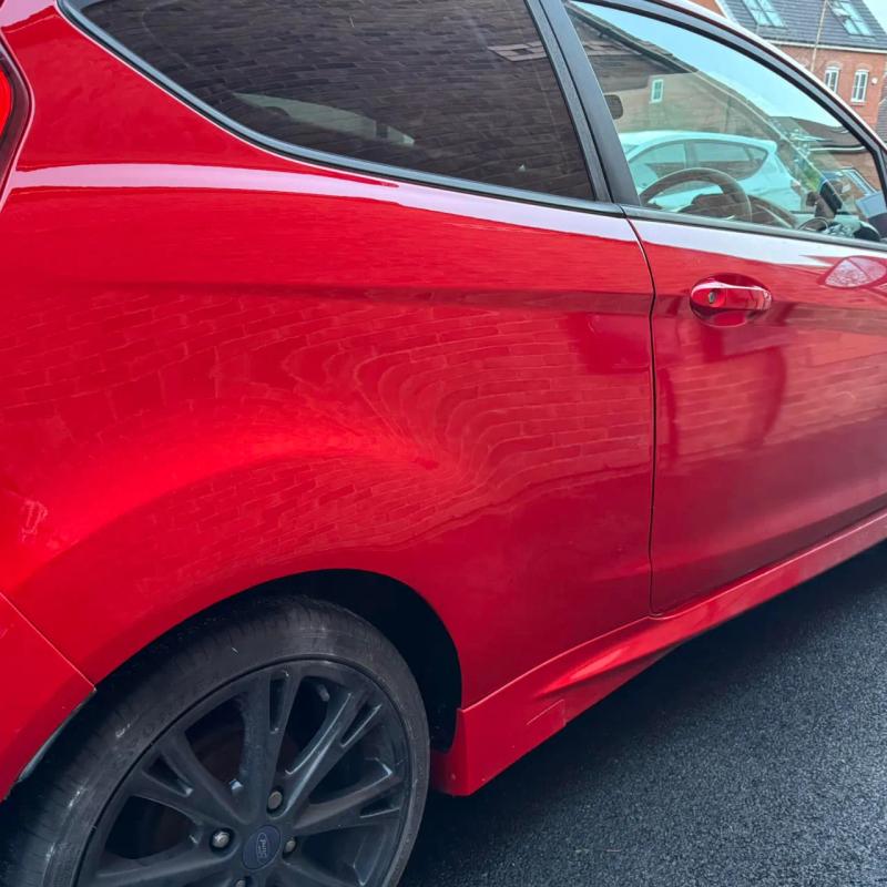 After - Rear Quarter Dent and Deep Scratch Repair on Ford Fiesta in Wigan