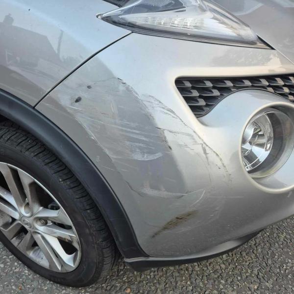 Before — Front End Restoration Including Alloy Repair on a Nissan Juke in Boothstown, Manchester