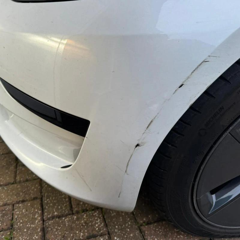 Before - Multi-Panel Repair and Mirror Replacement on a Tesla Model 3 in Standish, Wigan