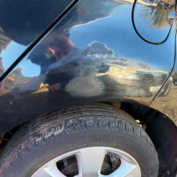 Before — Rear quarter paint damage repair on a Toyota Aygo in Standish Lower Ground, Wigan