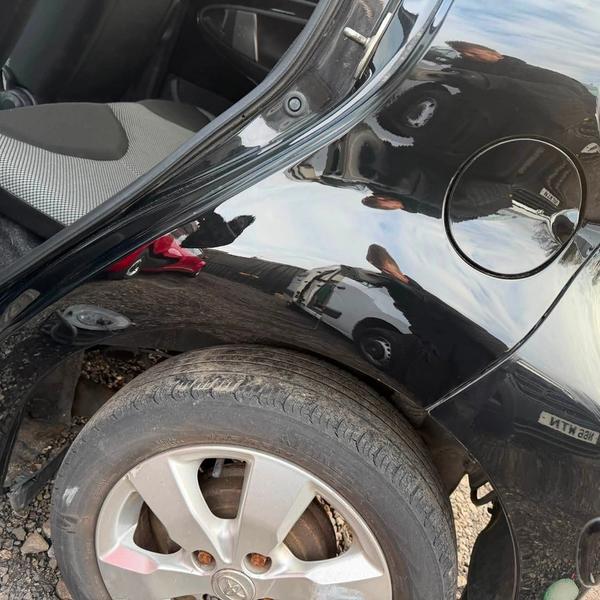 After — Rear quarter paint damage repair on a Toyota Aygo in Standish Lower Ground, Wigan