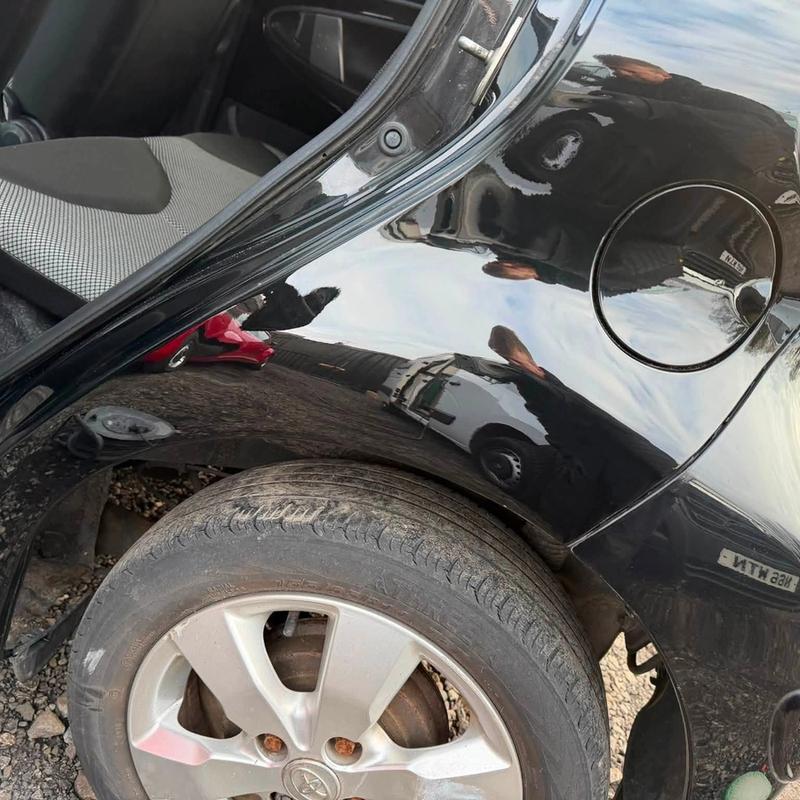 After - Rear quarter paint damage repair on a Toyota Aygo in Standish Lower Ground, Wigan