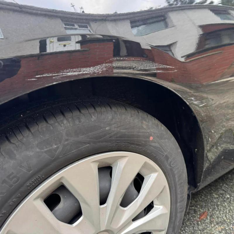 Before - Rear Quarter Scratch Repair on a Ford Fiesta in Liverpool
