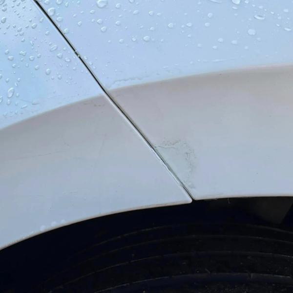 Before — Paint Peel Repair to Front Wing and Bumper Corner on Volkswagen Polo in Standish, Wigan