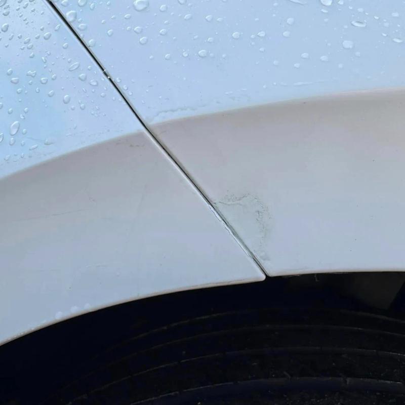 Before - Paint Peel Repair to Front Wing and Bumper Corner on Volkswagen Polo in Standish, Wigan