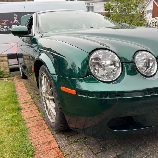 After — Wing Replacement and Front Bumper Repair on a Jaguar S-Type in Wigan