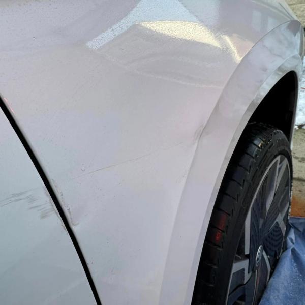 Before — Front Wing and Door Repair on Skoda Karoq in Billinge