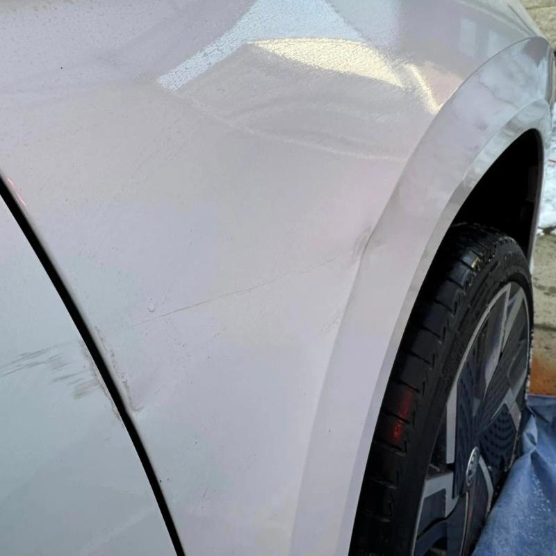Before - Front Wing and Door Repair on Skoda Karoq in Billinge