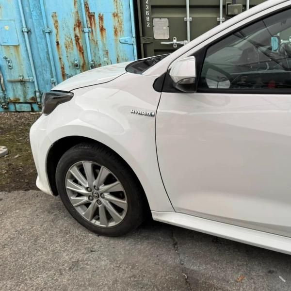 After — Front Wing Supply, Paint and Fit with Door Repair on Toyota Yaris in Wigan