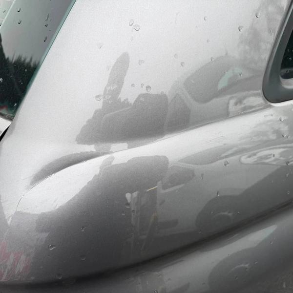 Before — Large rear quarter dent repair on a Fiat 500 Abarth in Wigan