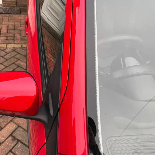 After — A-Pillar Dent Repair on a Peugeot 108 in Aspull, Wigan
