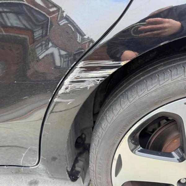 Before — Scratch and Door Repair on a Kia Rio in Billinge, Wigan