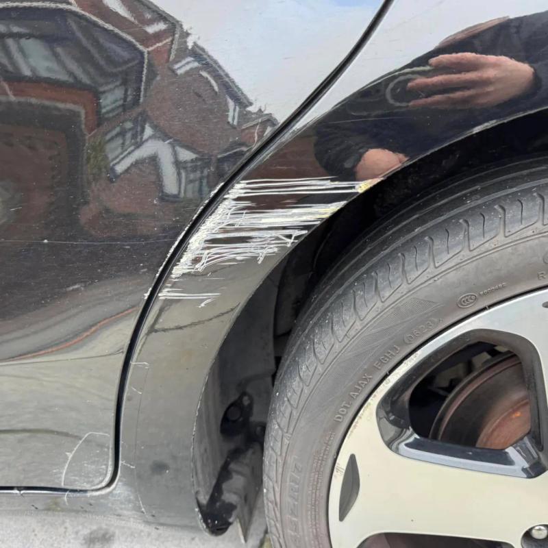 Before - Scratch and Door Repair on a Kia Rio in Billinge, Wigan